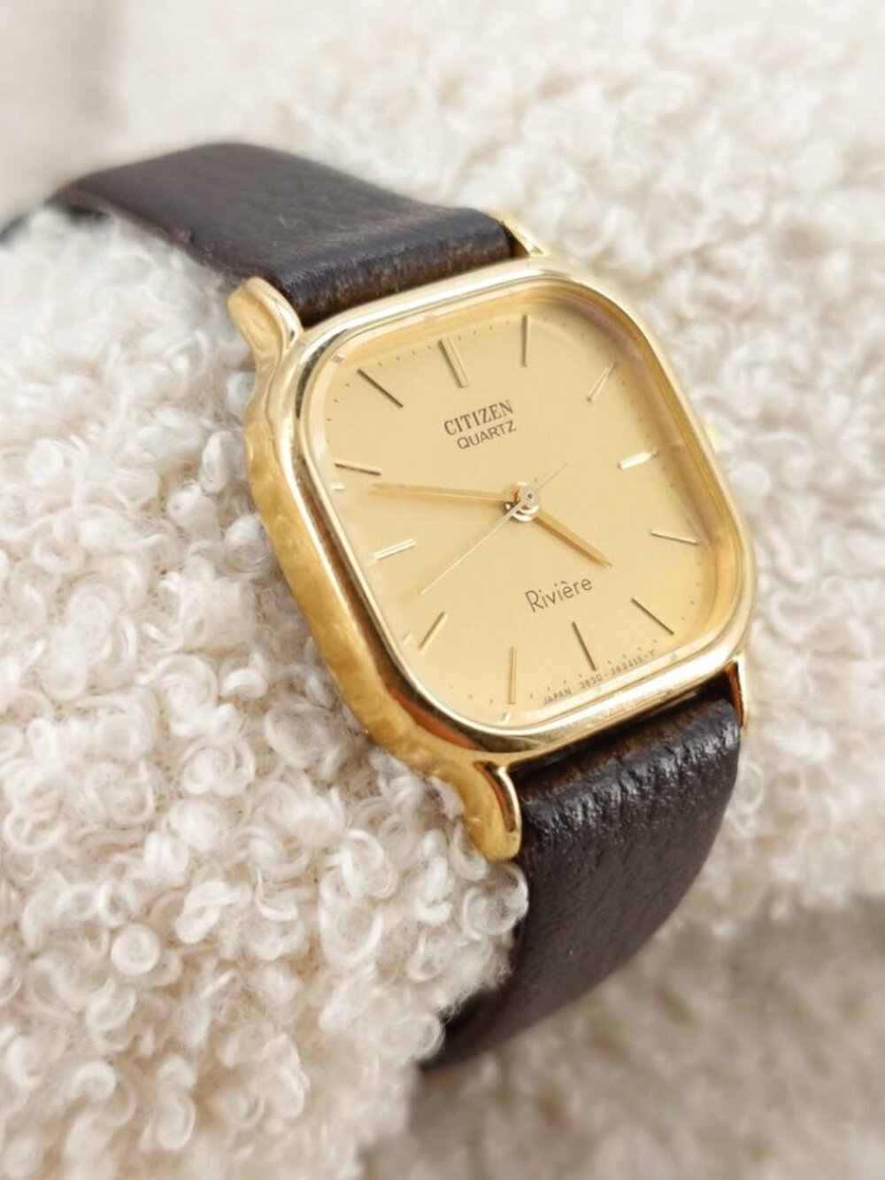 Citizen Riviere Women's Quartz Watch 3630 Square Gold 23mm JDM New Battery